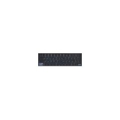 Autocollant  QWERTY- ARABE Fond noir Texte blanc