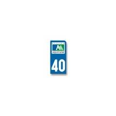 Sticker immatriculation MOTO Landes région Aquitaine 40