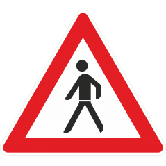 Pieton venant de la droite
