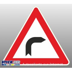 Panneau virage a droite
