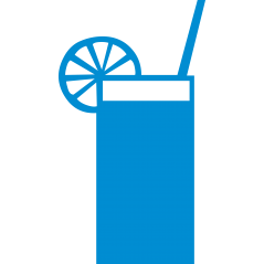 Verre paille et citron