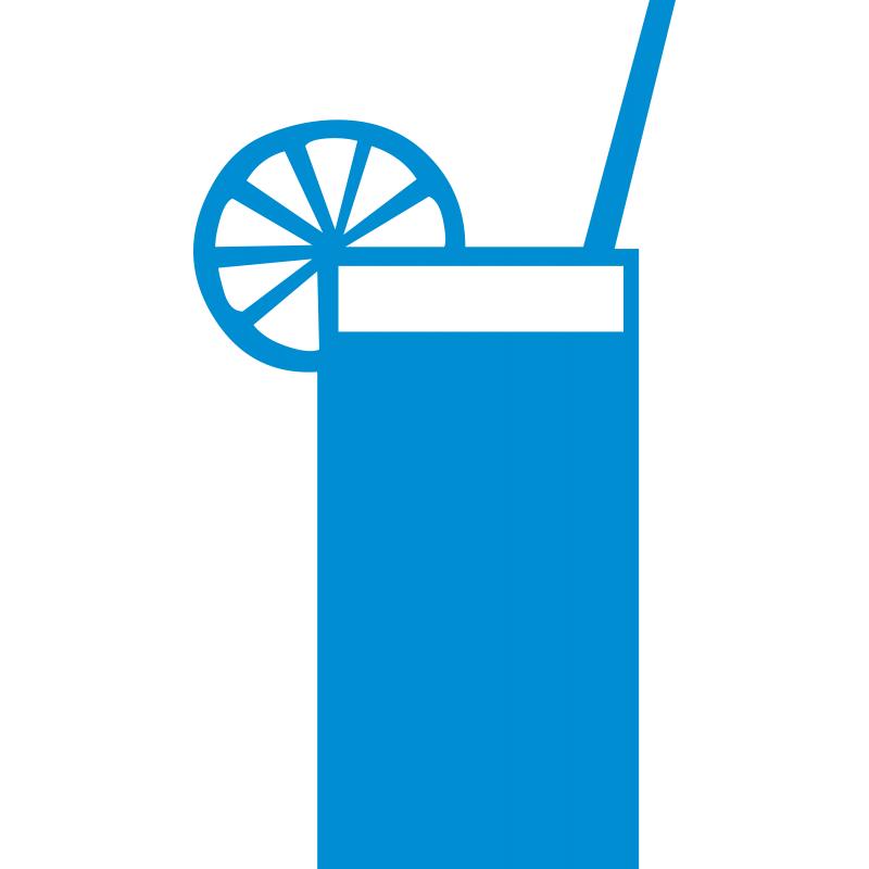 Verre paille et citron