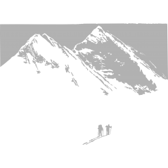 Alpiniste et montagne