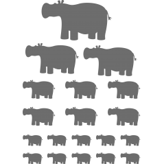Planche Hippopotames