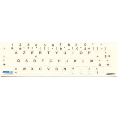 Autocollant  AZERTY - Fond creme Texte noir