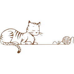 Chat pelote de laine