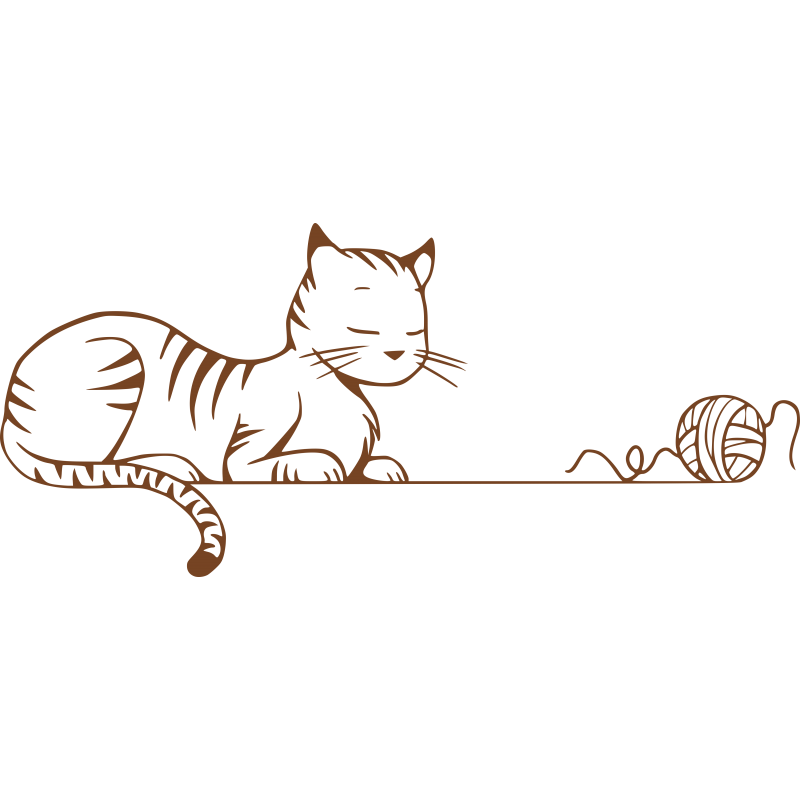 Chat pelote de laine
