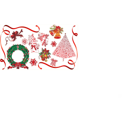 Kit deco pour vitrines de Noël
