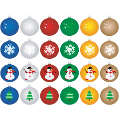 Planche Boules de Noël