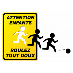 Attention enfants rectangle