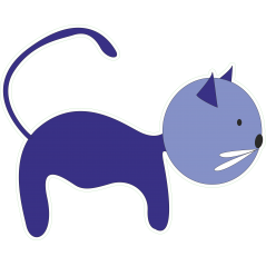 Chat bleu