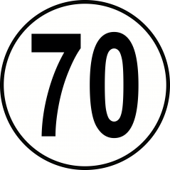 Limitation de vitesse 70