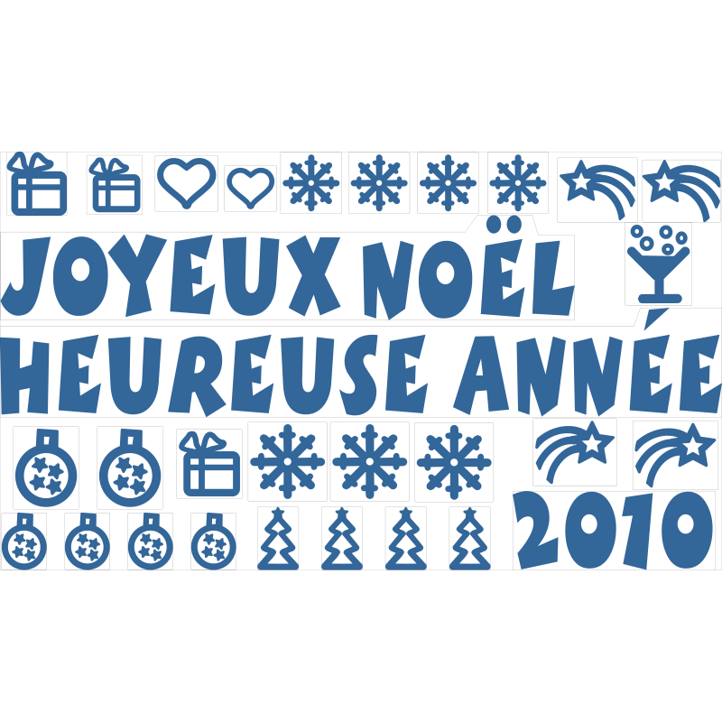 Kit  déco pour vitrines de Noël