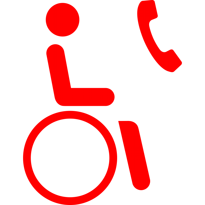 Pictogramme telephone adapte aux handicapes