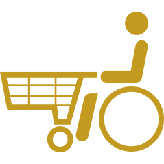 Chariot adapté aux handicapés