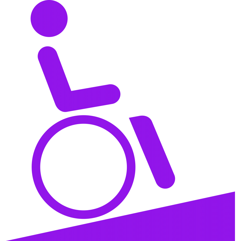 Rampe montante pour handicapé