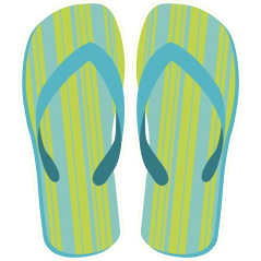 Hawaii tongues vert bleu