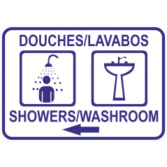Douches et Lavabos à gauche