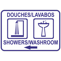 Douches et Lavabos à gauche