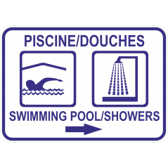 Piscine et Douches  à droite
