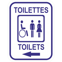 Toilettes à gauche