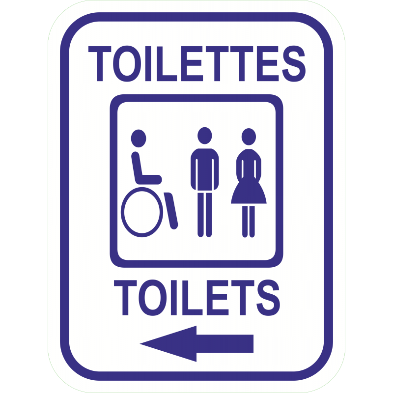 Toilettes à gauche