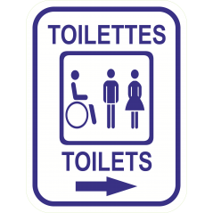 Toilettes à droite