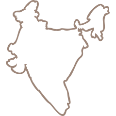 Carte Inde contour
