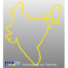 Carte Inde contour
