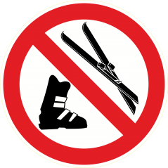 Skis et chaussures Interdits