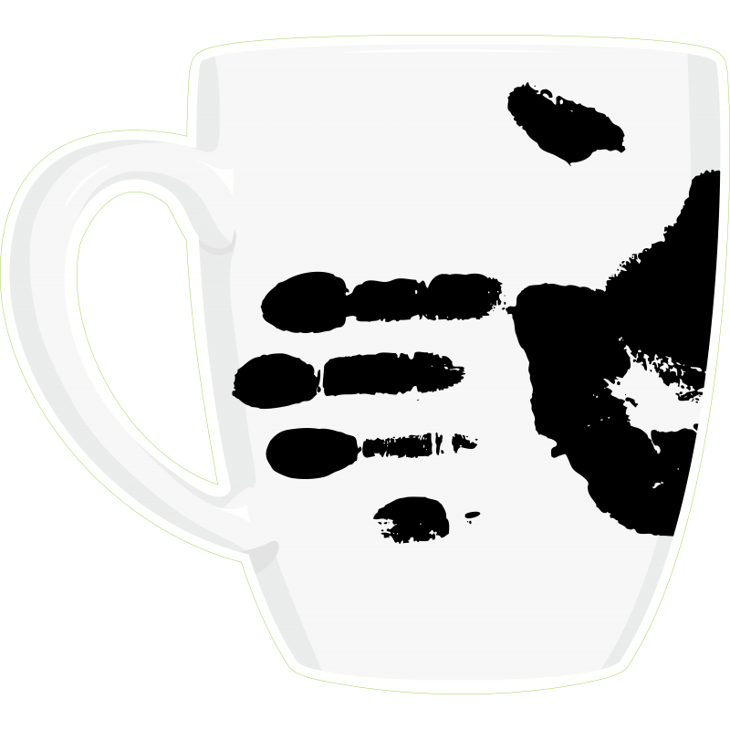 Tasse trace de main