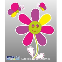 Fleur et papillons