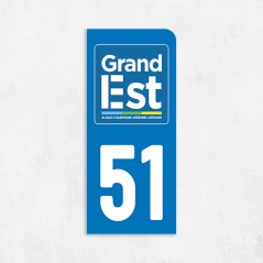 Sticker immat MOTO Marne région Grand Est