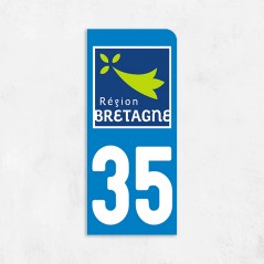 Sticker immat VOITURE Ille et Vilaine région Bretagne