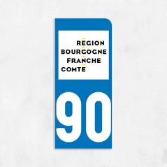 Sticker immat VOITURE Belfort région Bourgogne Franche Comte