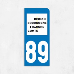 Sticker immat VOITURE Yonne région Bourgogne Franche Comte
