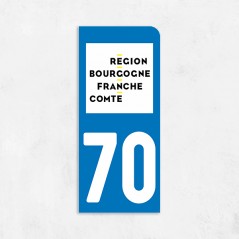 Sticker immat VOITURE Haute Saône région Bourgogne Franche Comte
