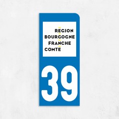 Sticker immat VOITURE Jura région Bourgogne Franche Comte