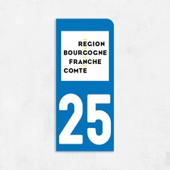 Sticker immat VOITURE Doubs région Bourgogne Franche Comte