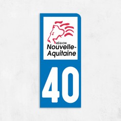Sticker immat VOITURE Landes région Nouvelle Aquitaine