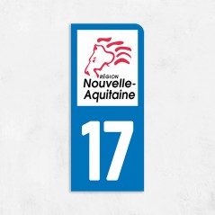 Sticker immat VOITURE Charente Maritime région Nouvelle Aquitaine