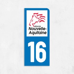 Sticker immat VOITURE Charente région Nouvelle Aquitaine