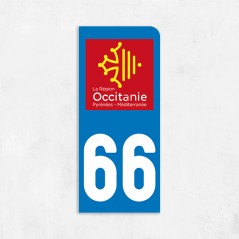 Sticker immat VOITURE Pyrénées Orientales région Occitanie
