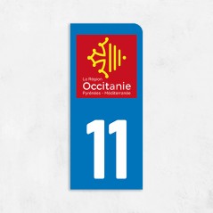 Sticker immat VOITURE Aude région Occitanie