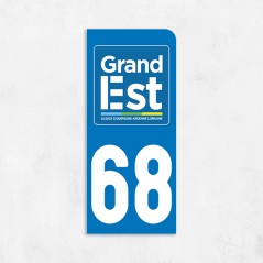 Sticker immat VOITURE Haut Rhin région Grand Est