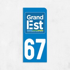 Sticker immat VOITURE Bas Rhin région Grand Est