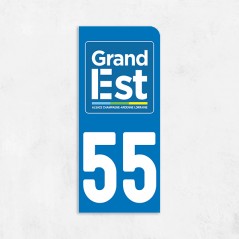 Sticker immat VOITURE Meuse région Grand Est