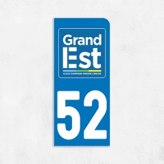 Sticker immat VOITURE Haute Marne région Grand Est