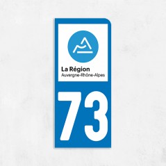Sticker immat VOITURE Savoie région Auvergne-Rhone Alpes 73