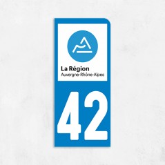 Sticker immat VOITURE Loire région Auvergne-Rhone Alpes